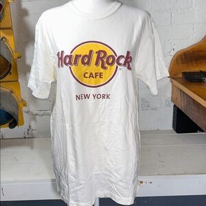 Hard Rock Cafe New York Cream T shirt